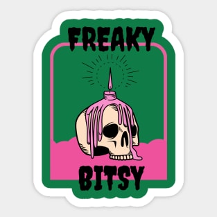 freaky bitsy Sticker